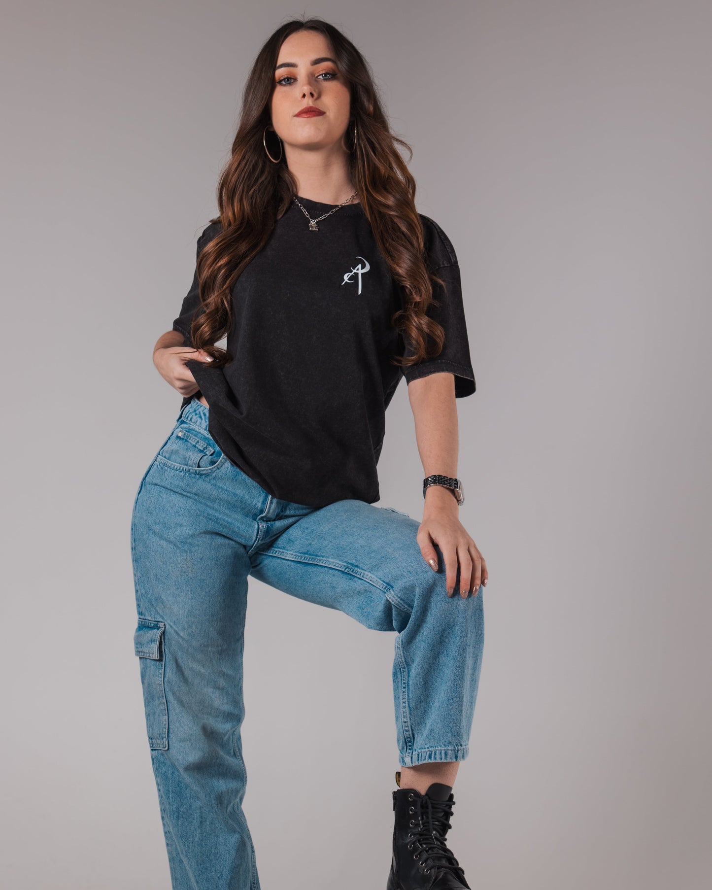 Oversized Long T-Shirt Evelyn Washed - Pink